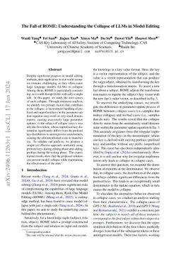 The Fall of ROME: Understanding the Collapse of LLMs in Model Editing