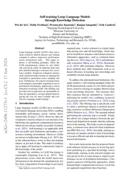 Self-training Large Language Models through Knowledge Detection