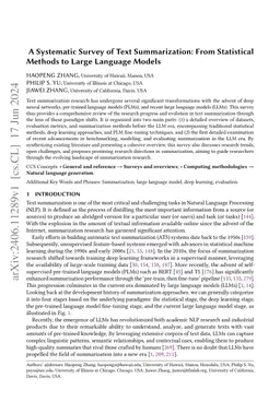 A Systematic Survey of Text Summarization: From Statistical Methods to
  Large Language Models