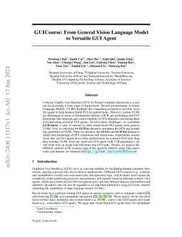 GUICourse: From General Vision Language Models to Versatile GUI Agents