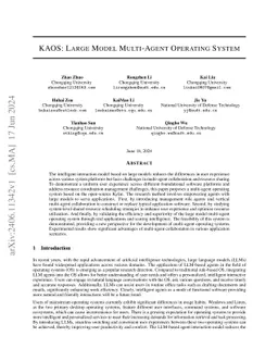KAOS: Large Model Multi-Agent Operating System