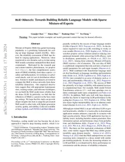 $\texttt{MoE-RBench}$: Towards Building Reliable Language Models with
  Sparse Mixture-of-Experts