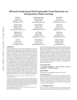SEFraud: Graph-based Self-Explainable Fraud Detection via Interpretative
  Mask Learning