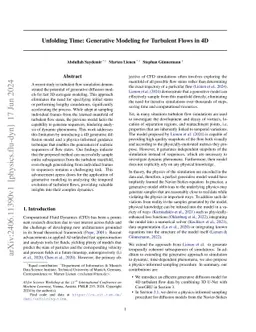 Unfolding Time: Generative Modeling for Turbulent Flows in 4D
