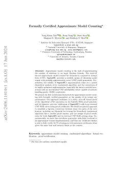 Formally Certified Approximate Model Counting