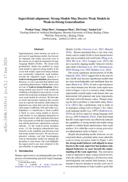 Super(ficial)-alignment: Strong Models May Deceive Weak Models in Weak-to-Strong Generalization