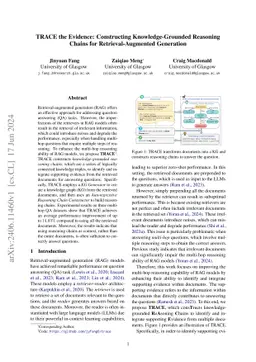 TRACE the Evidence: Constructing Knowledge-Grounded Reasoning Chains for
  Retrieval-Augmented Generation