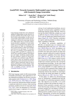 GeoGPT4V: Towards Geometric Multi-modal Large Language Models with
  Geometric Image Generation