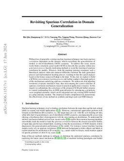 Revisiting Spurious Correlation in Domain Generalization
