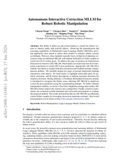AIC MLLM: Autonomous Interactive Correction MLLM for Robust Robotic
  Manipulation