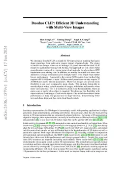 Duoduo CLIP: Efficient 3D Understanding with Multi-View Images