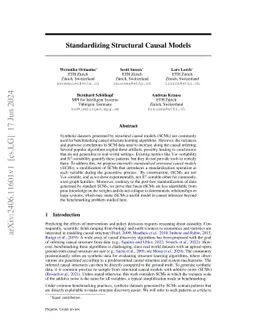 Standardizing Structural Causal Models