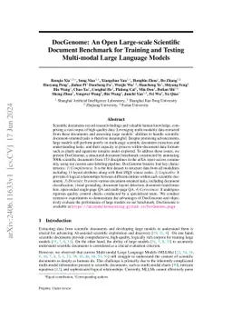 DocGenome: An Open Large-scale Scientific Document Benchmark for
  Training and Testing Multi-modal Large Language Models