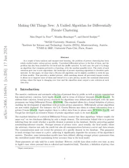 Making Old Things New: A Unified Algorithm for Differentially Private
  Clustering