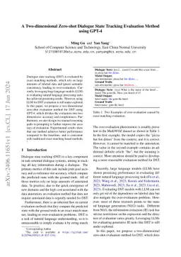 A Two-dimensional Zero-shot Dialogue State Tracking Evaluation Method
  using GPT-4