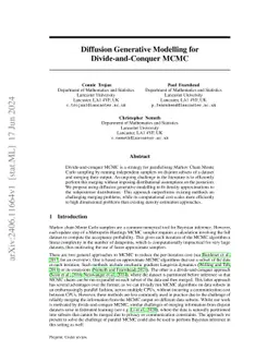Diffusion Generative Modelling for Divide-and-Conquer MCMC