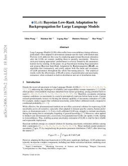 BLoB: Bayesian Low-Rank Adaptation by Backpropagation for Large Language Models