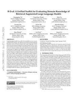 R-Eval: A Unified Toolkit for Evaluating Domain Knowledge of Retrieval
  Augmented Large Language Models