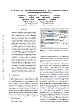 HoLLMwood: Unleashing the Creativity of Large Language Models in
  Screenwriting via Role Playing