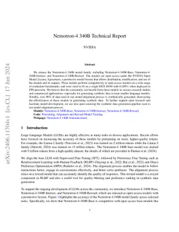 Nemotron-4 340B Technical Report