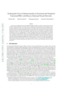 Tackling the Curse of Dimensionality in Fractional and Tempered
  Fractional PDEs with Physics-Informed Neural Networks