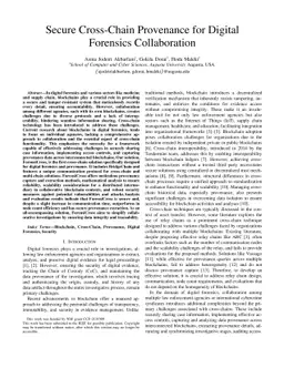 Secure Cross-Chain Provenance for Digital Forensics Collaboration