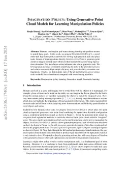 Imagination Policy: Using Generative Point Cloud Models for Learning
  Manipulation Policies