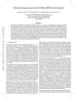 Domain Generalization for In-Orbit 6D Pose Estimation