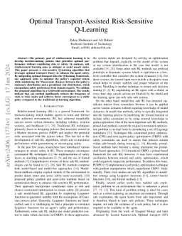 Optimal Transport-Assisted Risk-Sensitive Q-Learning
