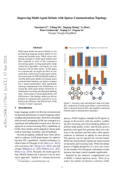 Improving Multi-Agent Debate with Sparse Communication Topology