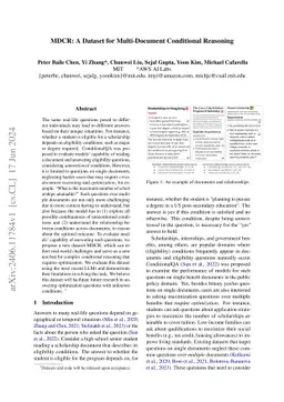 MDCR: A Dataset for Multi-Document Conditional Reasoning