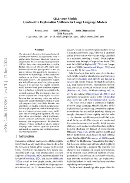 CELL your Model: Contrastive Explanations for Large Language Models