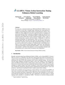 LLARVA: Vision-Action Instruction Tuning Enhances Robot Learning