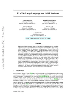 LLaNA: Large Language and NeRF Assistant
