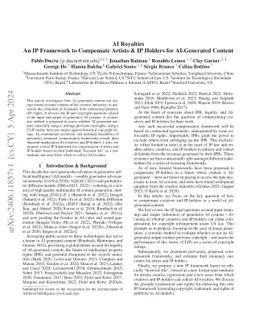 AI Royalties -- an IP Framework to Compensate Artists & IP Holders for
  AI-Generated Content