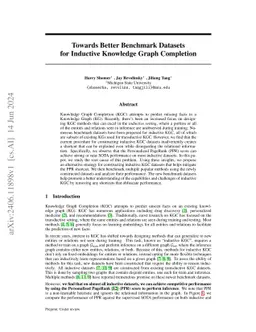 Towards Better Benchmark Datasets for Inductive Knowledge Graph Completion