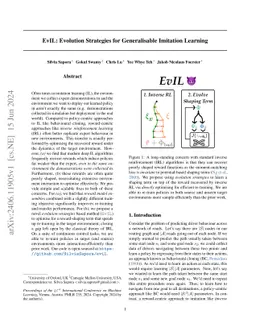 EvIL: Evolution Strategies for Generalisable Imitation Learning