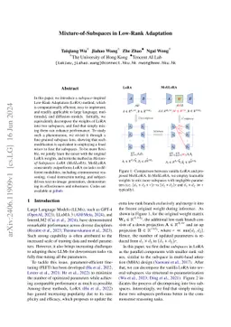 Mixture-of-Subspaces in Low-Rank Adaptation