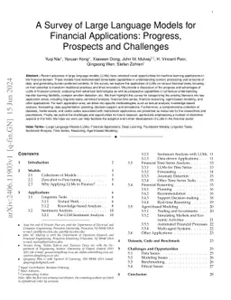 A Survey of Large Language Models for Financial Applications: Progress,
  Prospects and Challenges