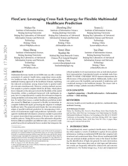 FlexCare: Leveraging Cross-Task Synergy for Flexible Multimodal
  Healthcare Prediction