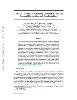 Job-SDF: A Multi-Granularity Dataset for Job Skill Demand Forecasting
  and Benchmarking