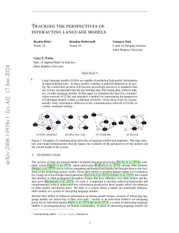 Tracking the perspectives of interacting language models