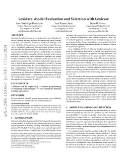 Lexidate: Model Evaluation and Selection with Lexicase