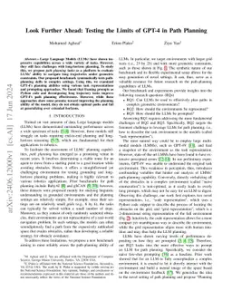 Look Further Ahead: Testing the Limits of GPT-4 in Path Planning