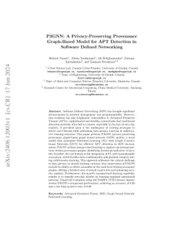 P3GNN: A Privacy-Preserving Provenance Graph-Based Model for APT
  Detection in Software Defined Networking