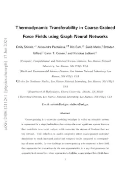 Thermodynamic Transferability in Coarse-Grained Force Fields using Graph
  Neural Networks