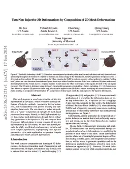 TutteNet: Injective 3D Deformations by Composition of 2D Mesh
  Deformations