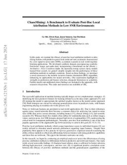 ChaosMining: A Benchmark to Evaluate Post-Hoc Local Attribution Methods
  in Low SNR Environments