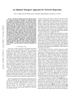 An Optimal Transport Approach for Network Regression