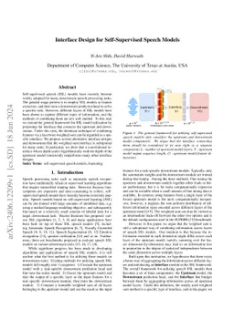 Interface Design for Self-Supervised Speech Models